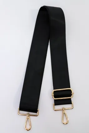 Solid Black Bag Strap