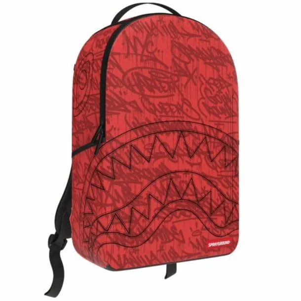 Red Scribble Sprayground Backpack with Optimized Design