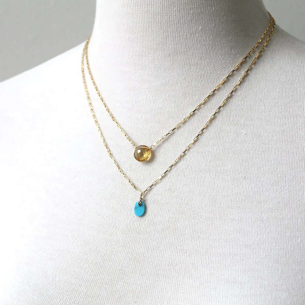 Tabbed Turquoise Necklace