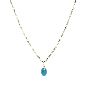 Tabbed Turquoise Necklace