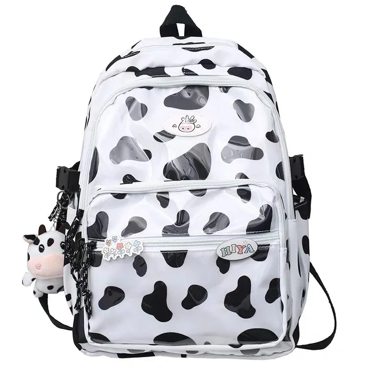 ULZZANG INS CUTE COW PATTERN BACKPACK BY70128