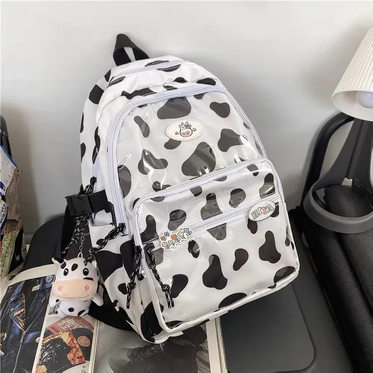 ULZZANG INS CUTE COW PATTERN BACKPACK BY70128